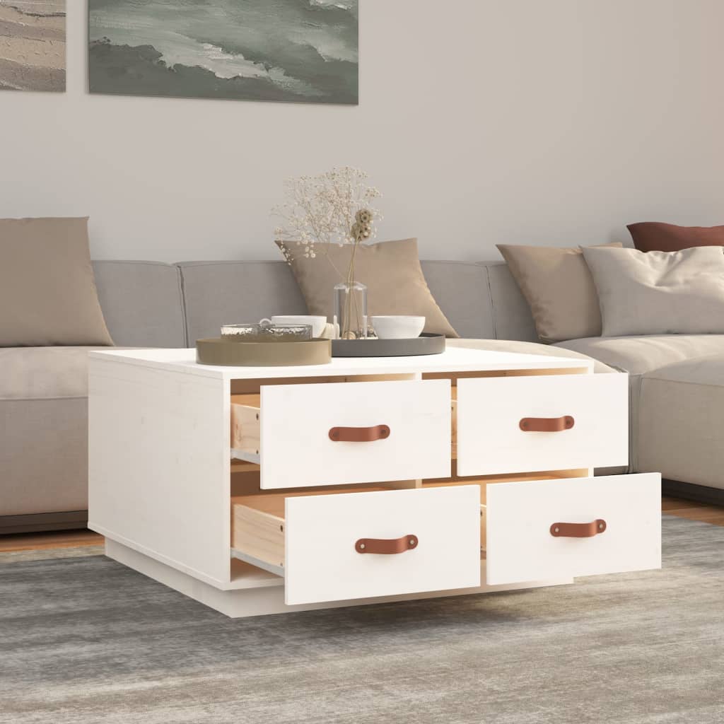 Couchtisch 80x80x45 cm Massivholz Kiefer