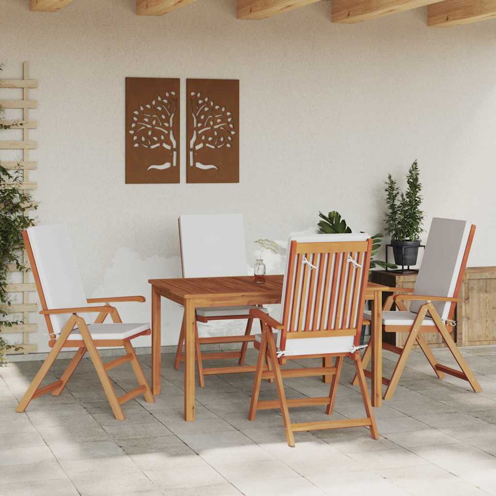 Gartenstuhl 4 pcs Braun und Grau 57 x 71,5 x 104 cm