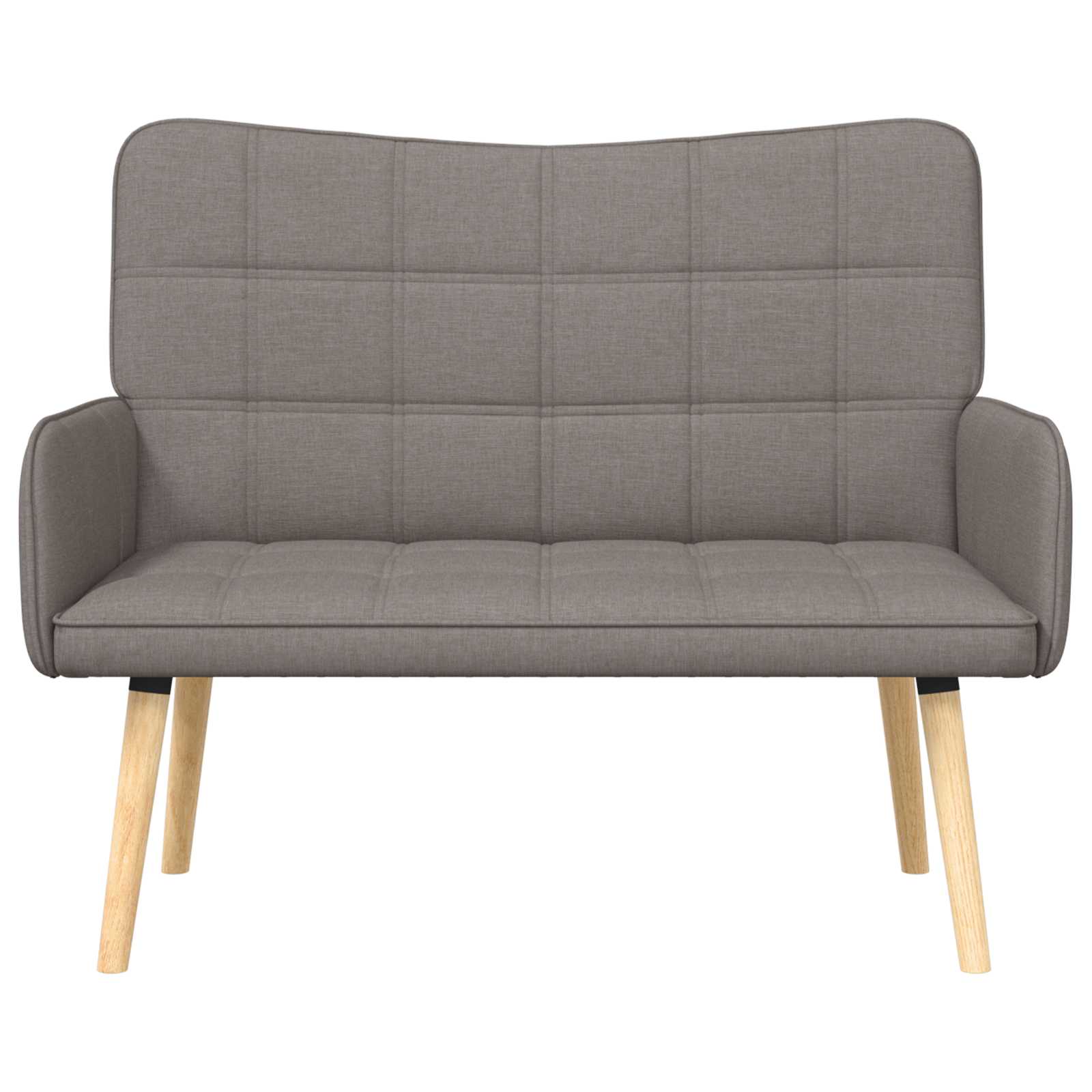 2-Sitzer Sofa Hellgrau 115 x 61 x 87 cm Stoff