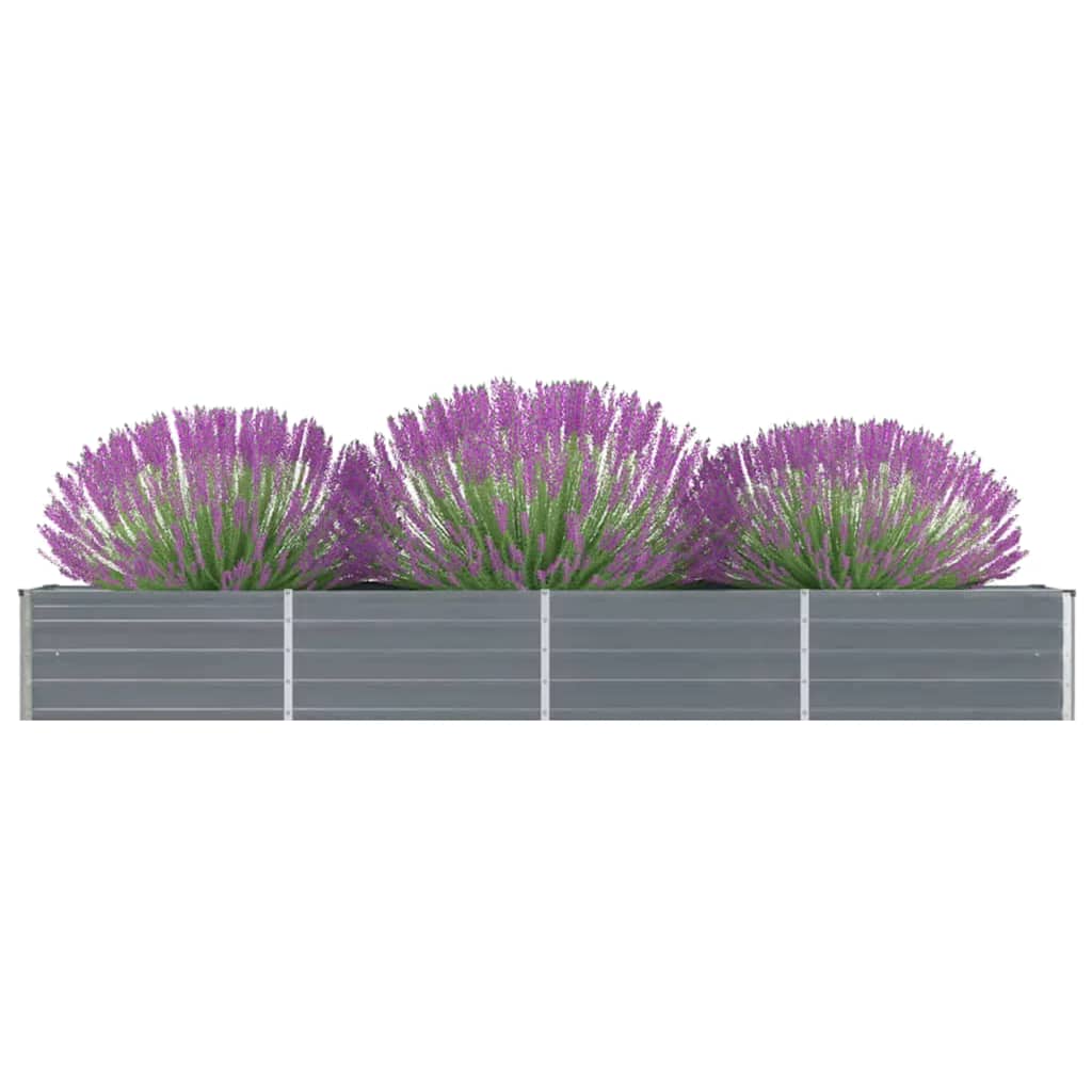 Hochbeet 160 x 80 x 77 cm Verzinkter Stahl Grau