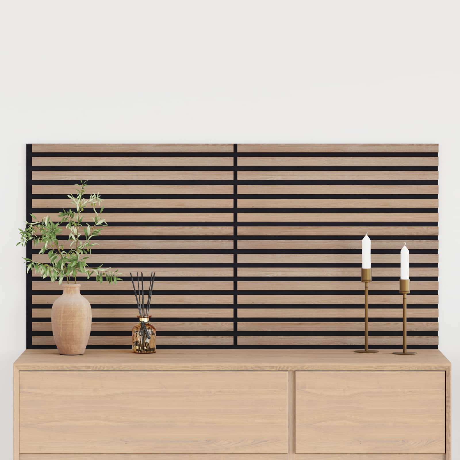 Wandpaneele 2 pcs Natur 60,5 x 60 cm