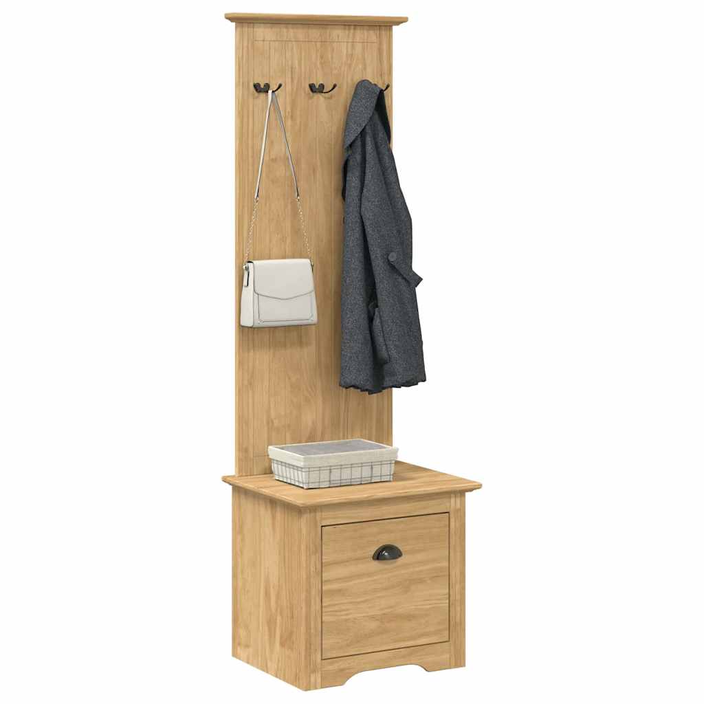 Flurschrank mit Haken BODO Weiß 50x40x157 cm