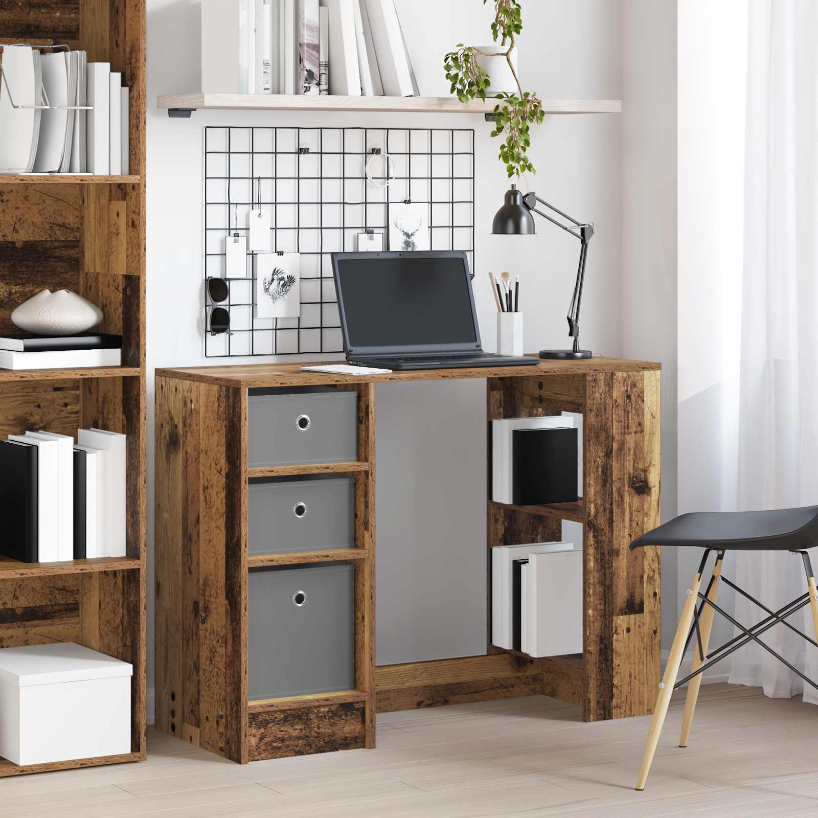 Schreibtisch mit Schubladen Weiß 100 x 40 x 75 cm Holzwerkstoff