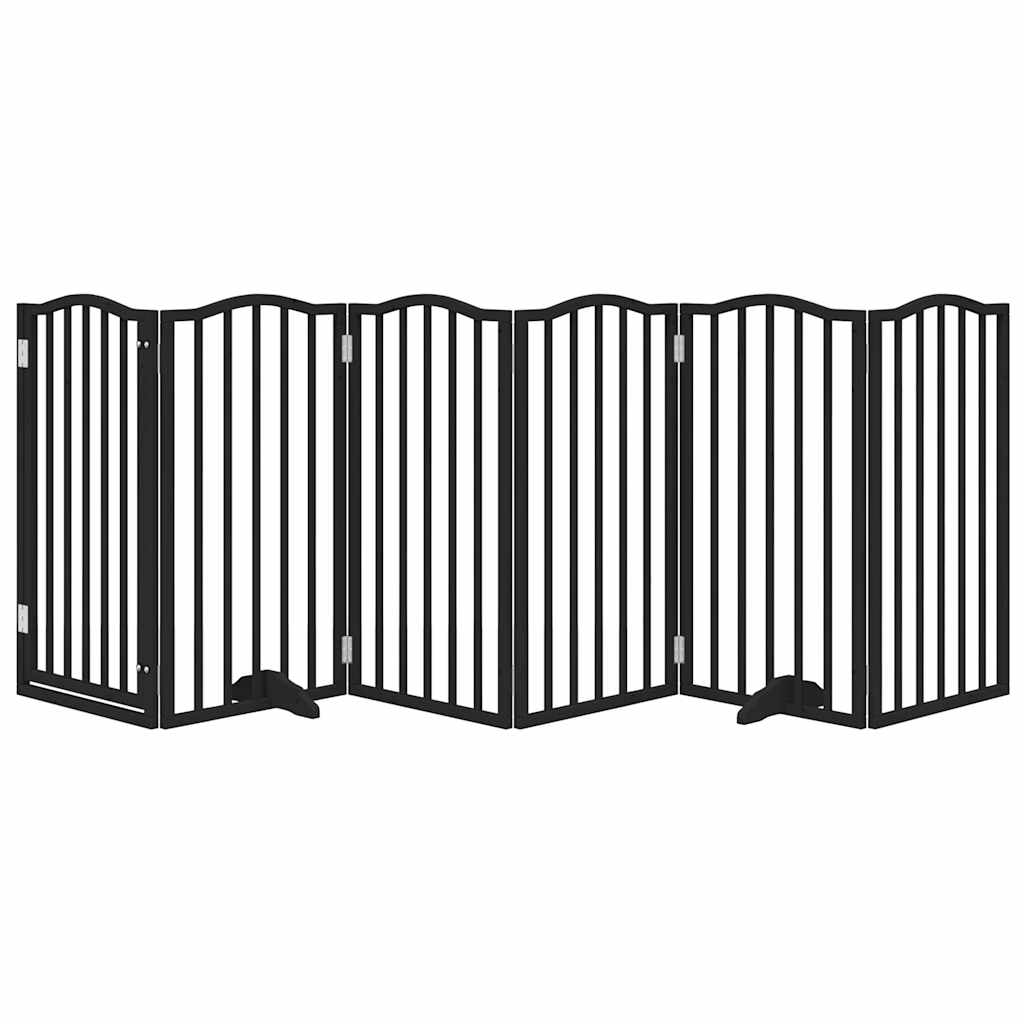 3-tlg. Hundetor Faltbar 150 cm Pappelholz