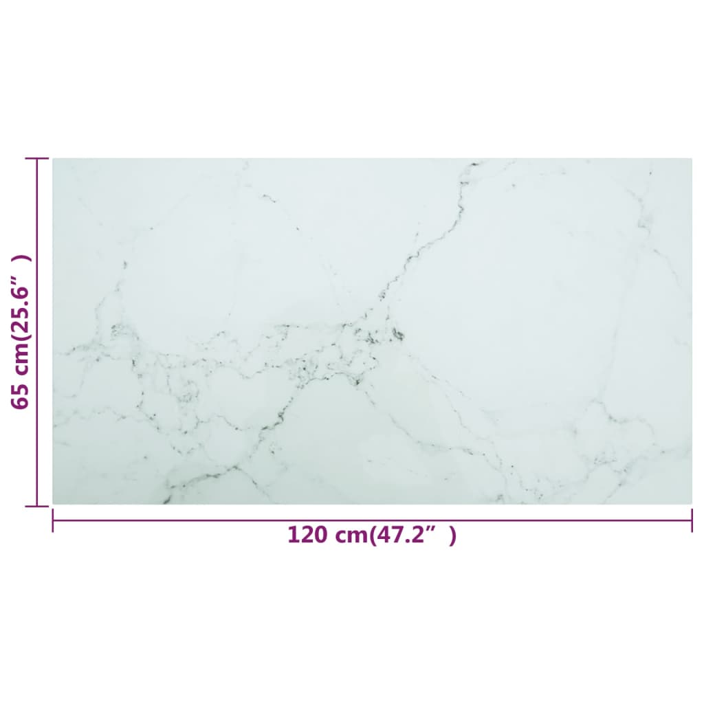 Tischplatte aus gehärtetem Glas quadratisch 700x700 mm