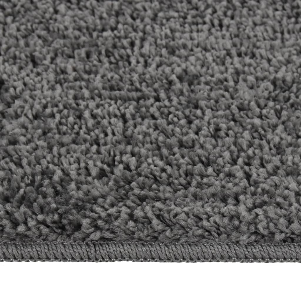 Anti-Rutsch Shaggy Teppich Dunkelgrau 200 x 200 cm PP