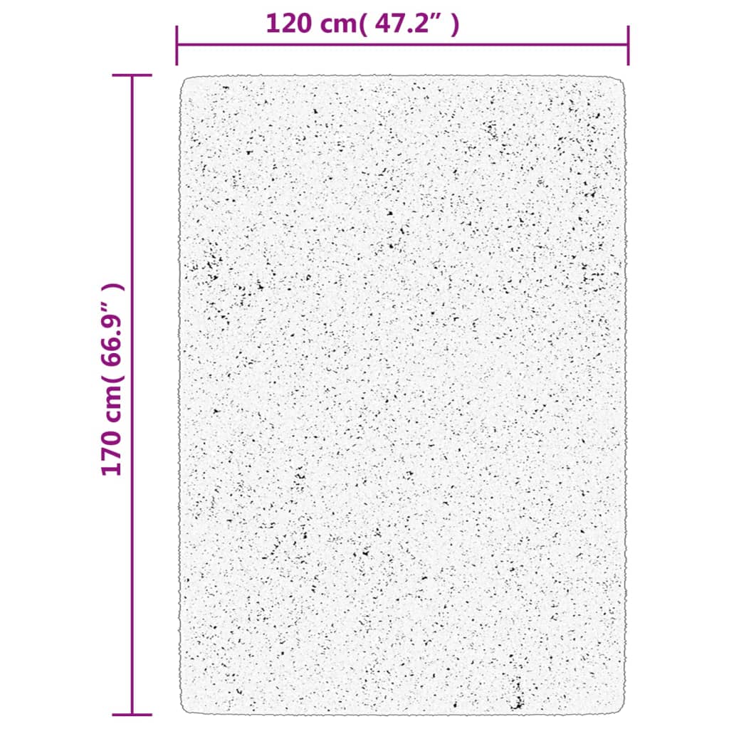Teppich IZA Kurzflor Skandi-Stil Anthrazit 80x150 cm