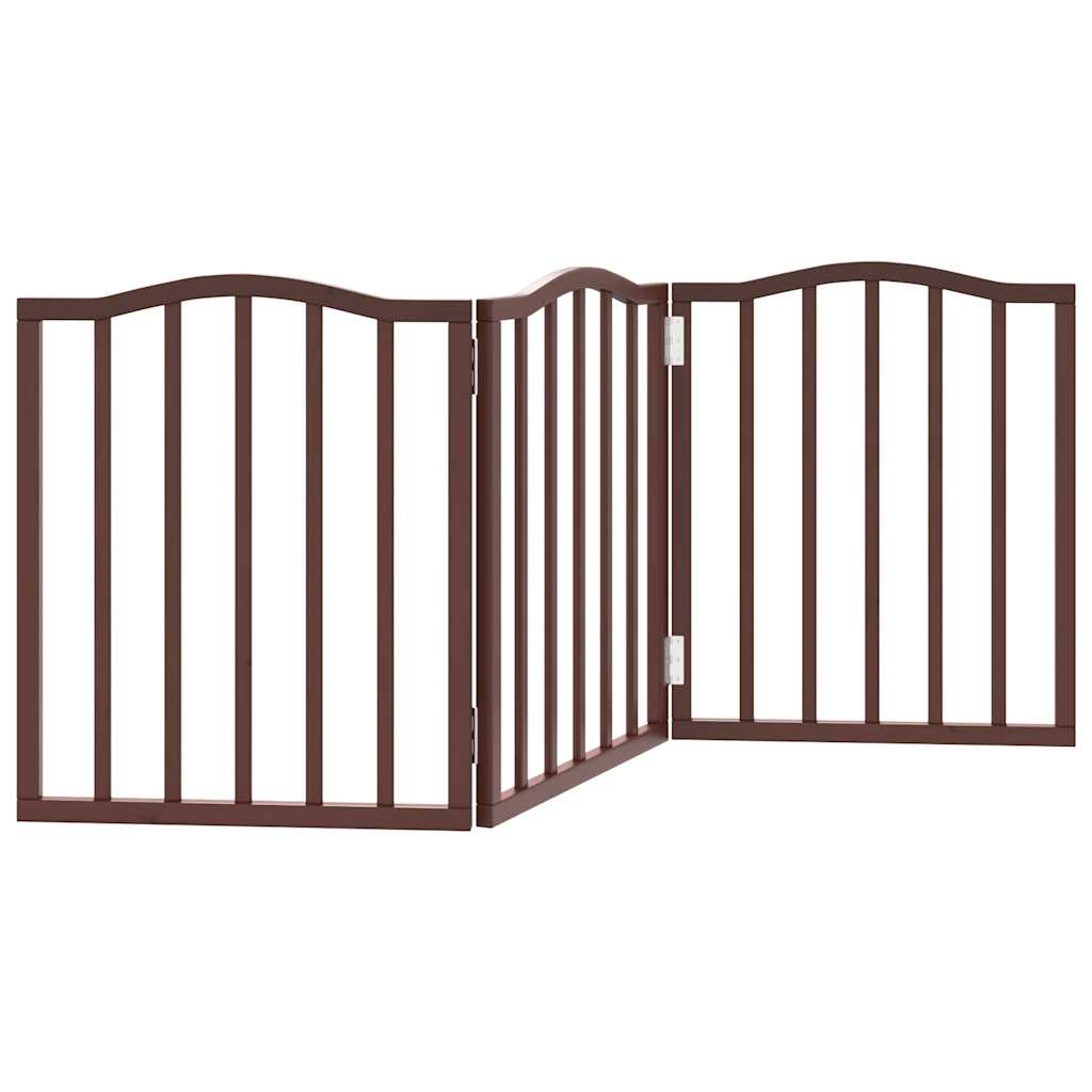 3-tlg. Hundetor Faltbar 150 cm Pappelholz