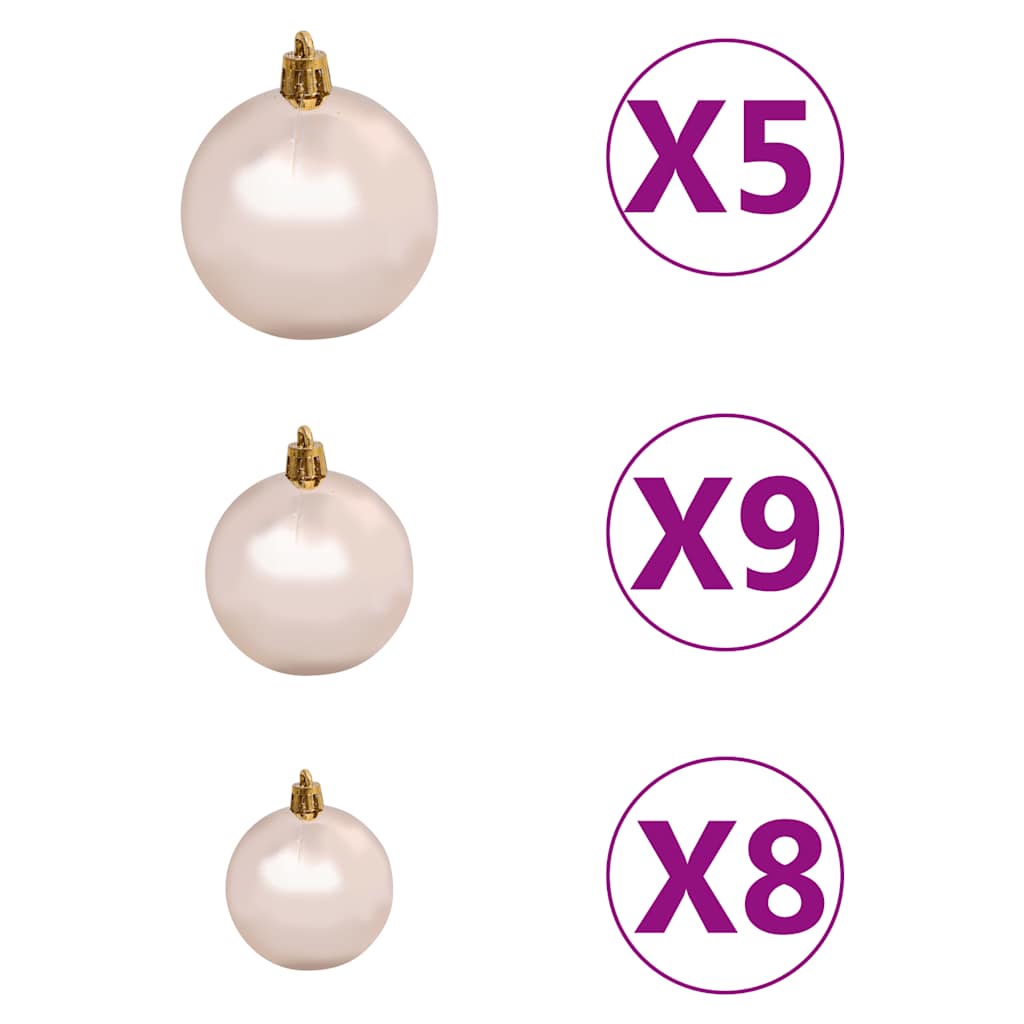Künstlicher Weihnachtsbaum Nordmann LED & Kugeln Grün 150 cm