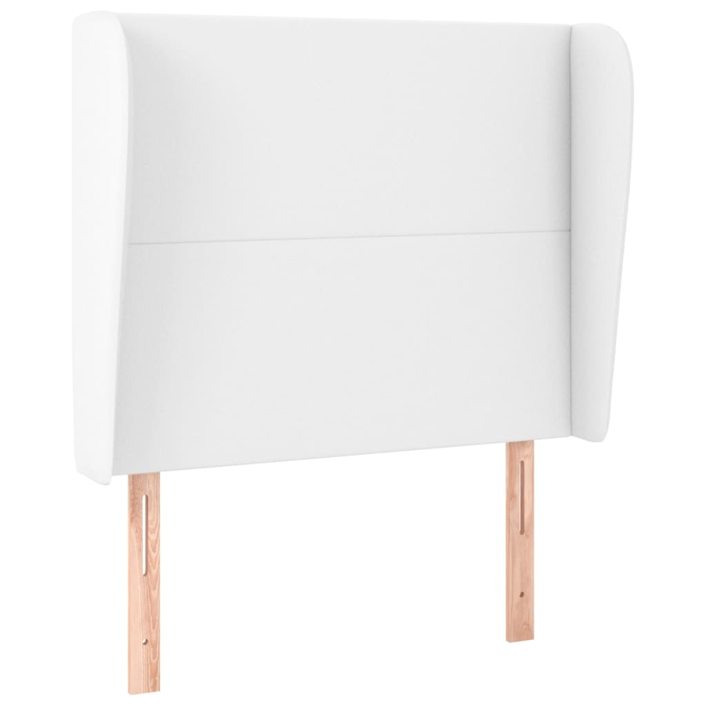 Kopfteil mit Ohren Creme 83x23x78/88 cm Kunstleder
