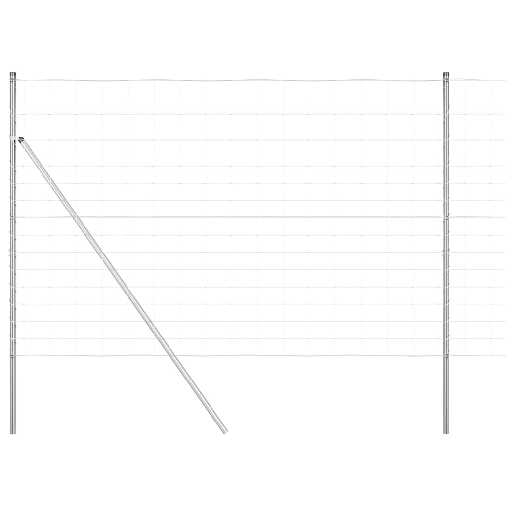 Ground Fix Geschweißter Drahtzaun 25 x 0,8 m Silber Netz