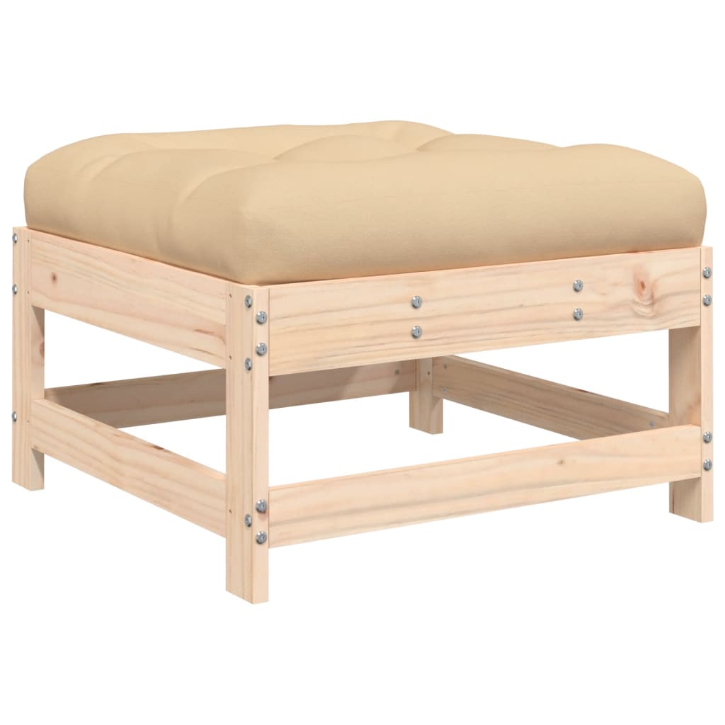 10-tlg. Garten-Lounge-Set mit Kissen Kiefernholz Imprägniert