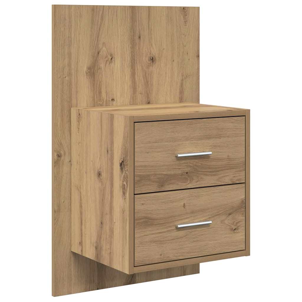 Kopfteil mit Nachttischen Weiß Holzwerkstoff