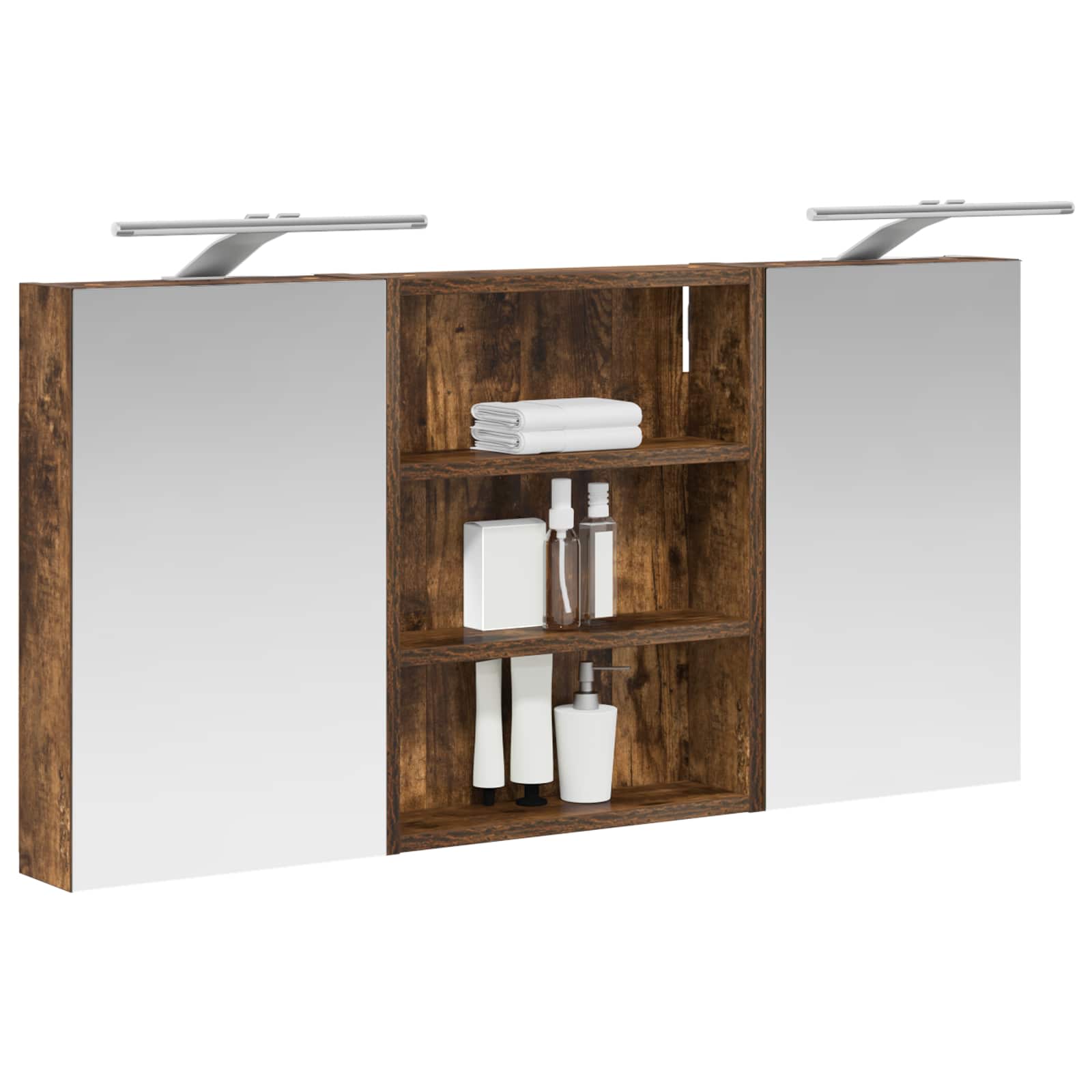 Badezimmerschrank-Set 3 pcs 80 x 10,5 x 50 cm Holzwerkstoff