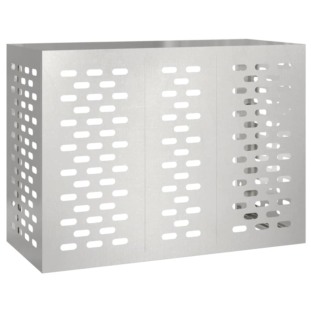 Klimaanlagenabdeckung Schwarz 90 x 40 x 60 cm Stahl