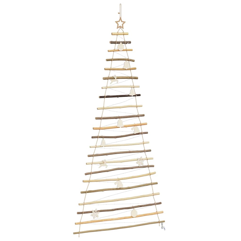 Weihnachtsbaum mit 30 LEDs Natur 90 cm Massives Eschenholz