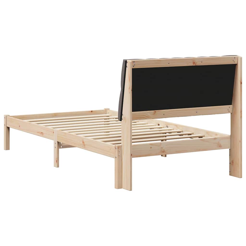 Bettgestell mit gepolstertem Kopfteil Braun 200 x 200 cm