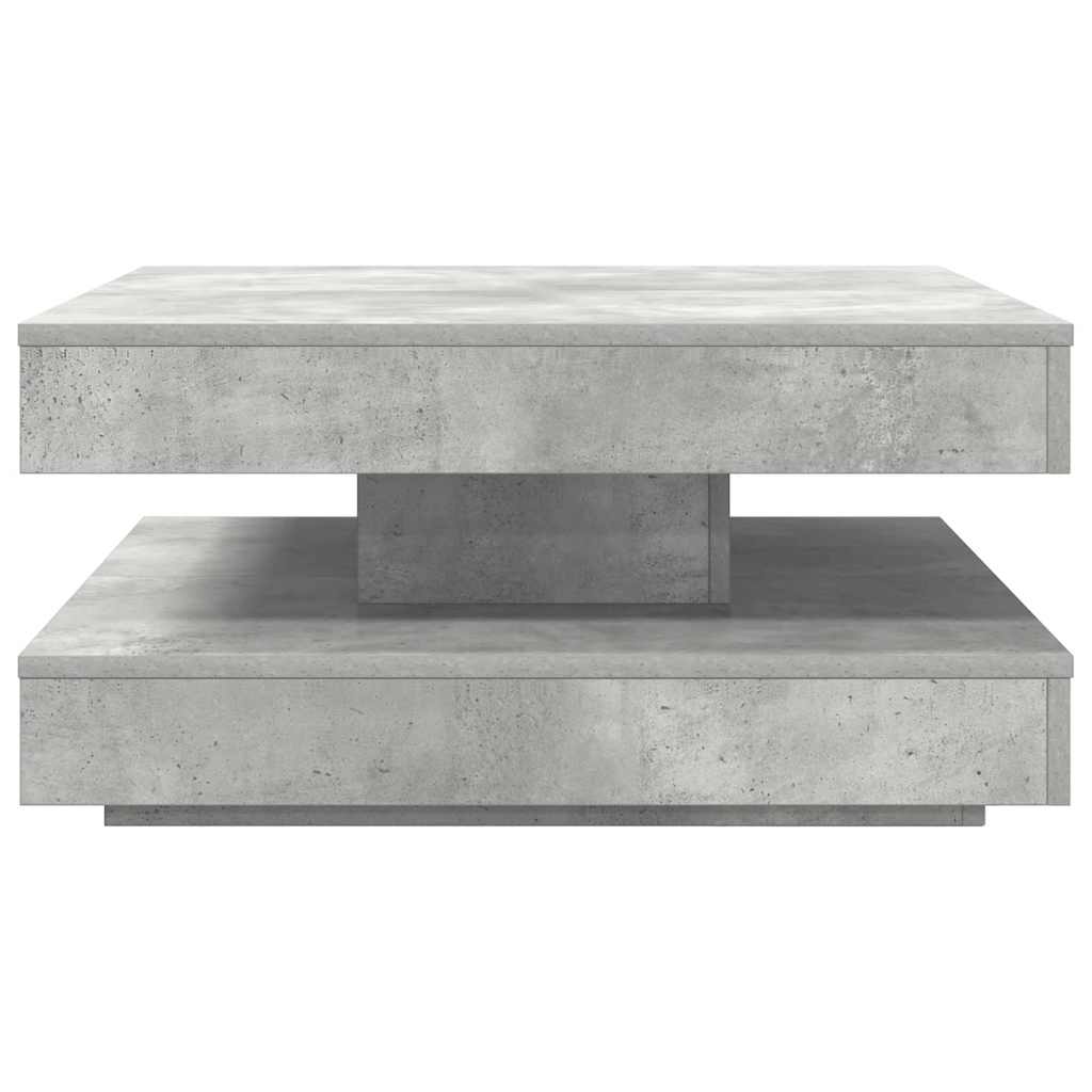 Couchtisch 360-Grad Drehbar Weiß 90x90x34,5 cm