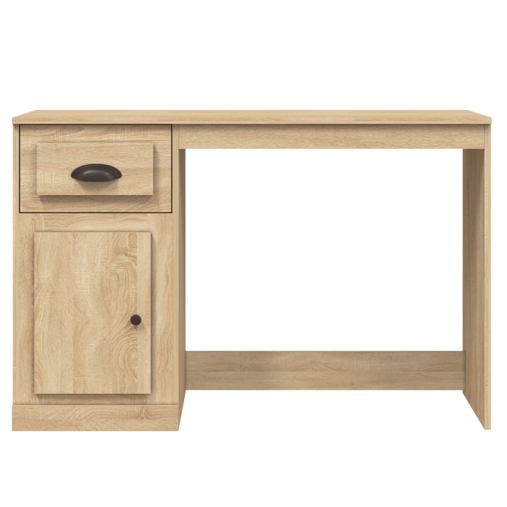 Schreibtisch mit Schublade Weiß 115x50x75 cm Holzwerkstoff