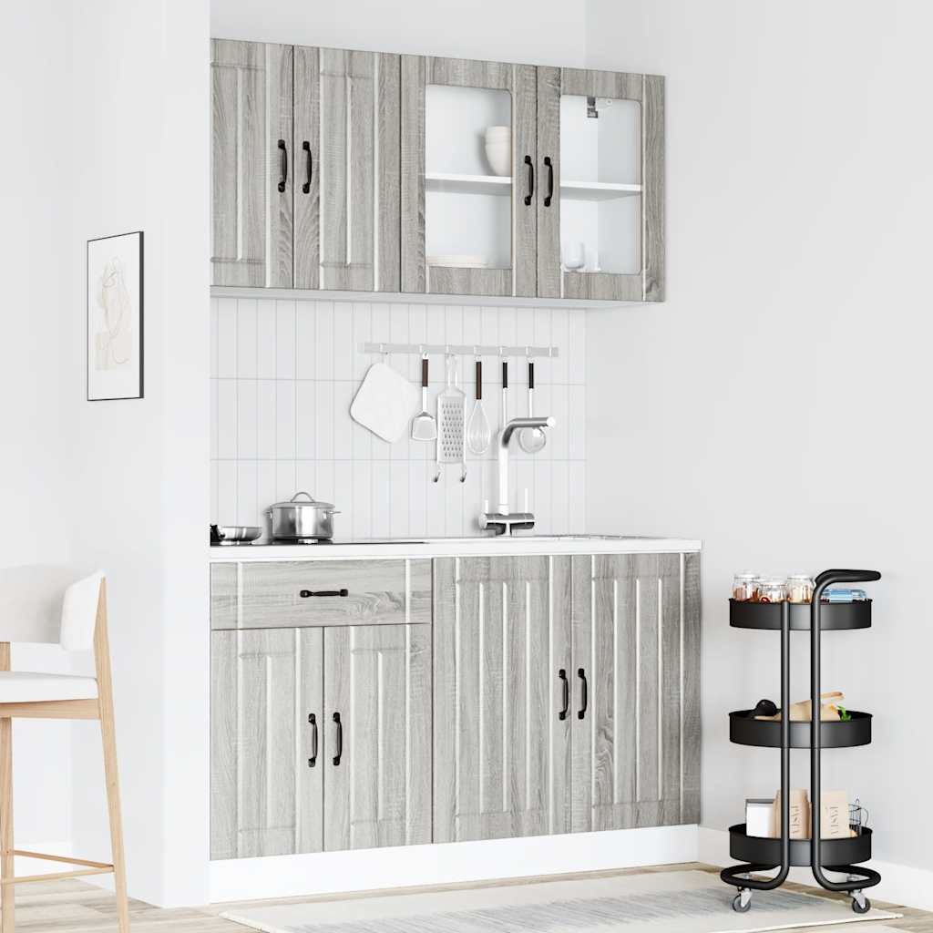 4-tlg. Küchenschrank-Set Lucca Weiß Holzwerkstoff
