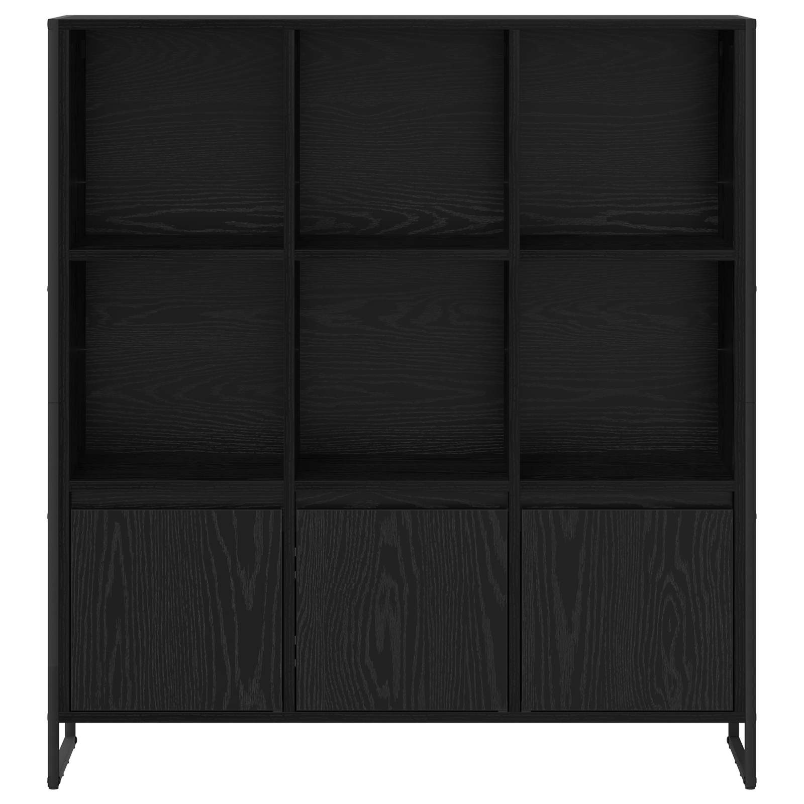 Bücherregal 2 pcs Schwarz Eichen-Optik 99,5 x 30 x 108 cm