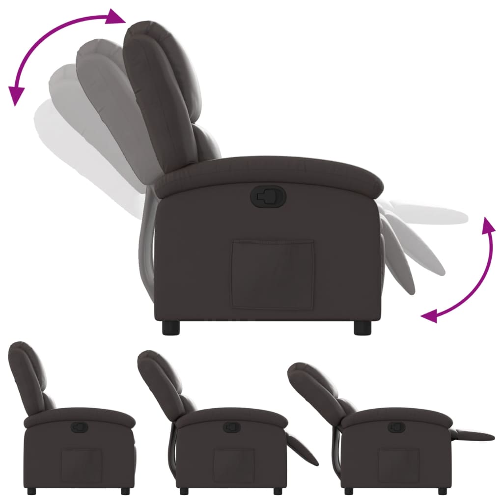 Relaxsessel Echtleder Schwarz