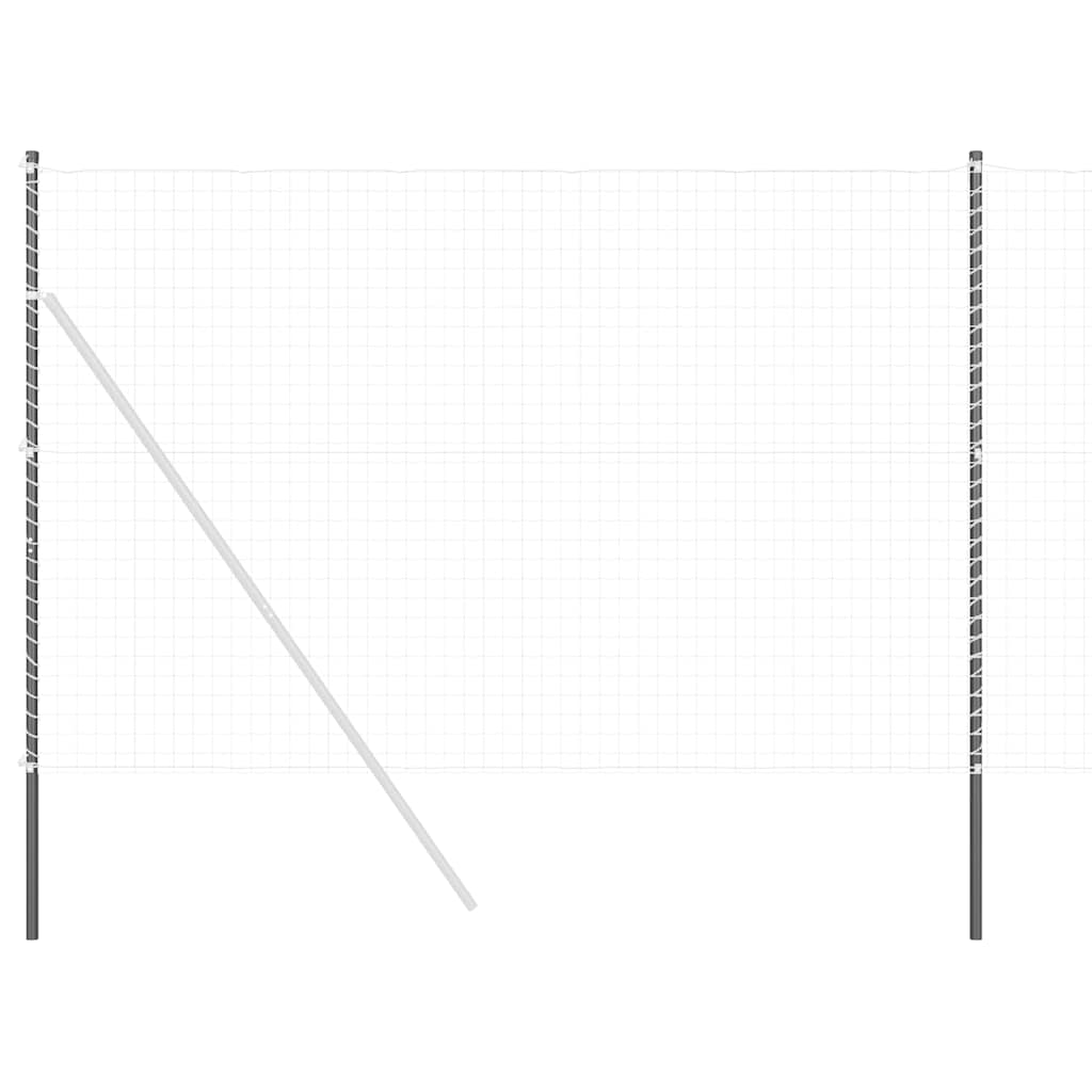 Zaunpfosten 2 pcs Grün 50 cm Pulverbeschichteter Stahl