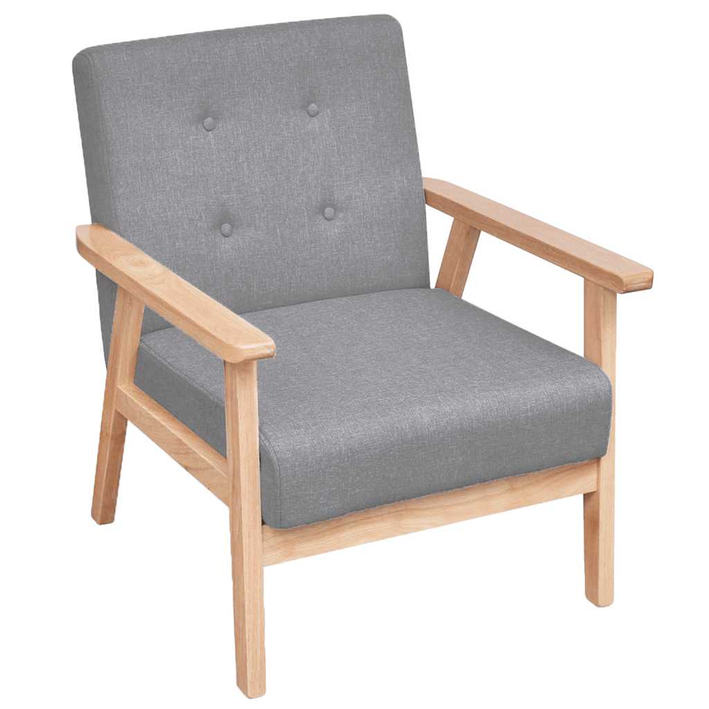 2-Sitzer-Sofa Stoff Hellgrau