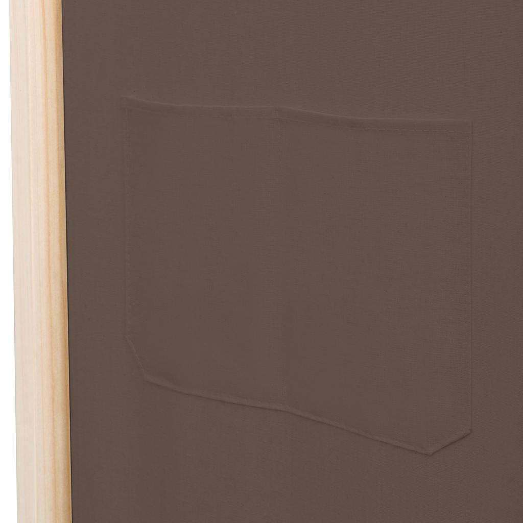 5-teiliger Raumteiler Creme 200 x 170 x 4 cm Stoff