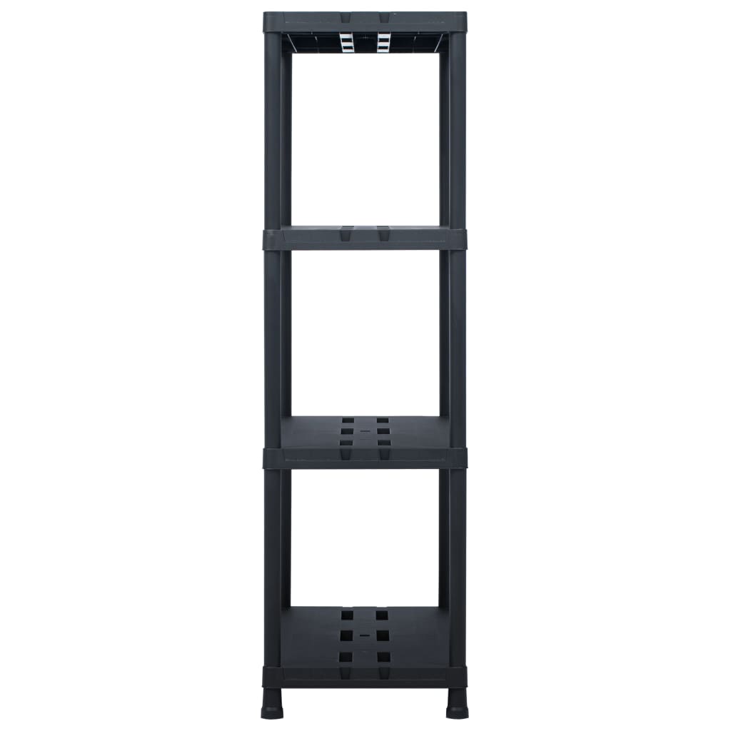Lagerregale 2 Stk. Schwarz 60 x 30 x 138 cm Kunststoff