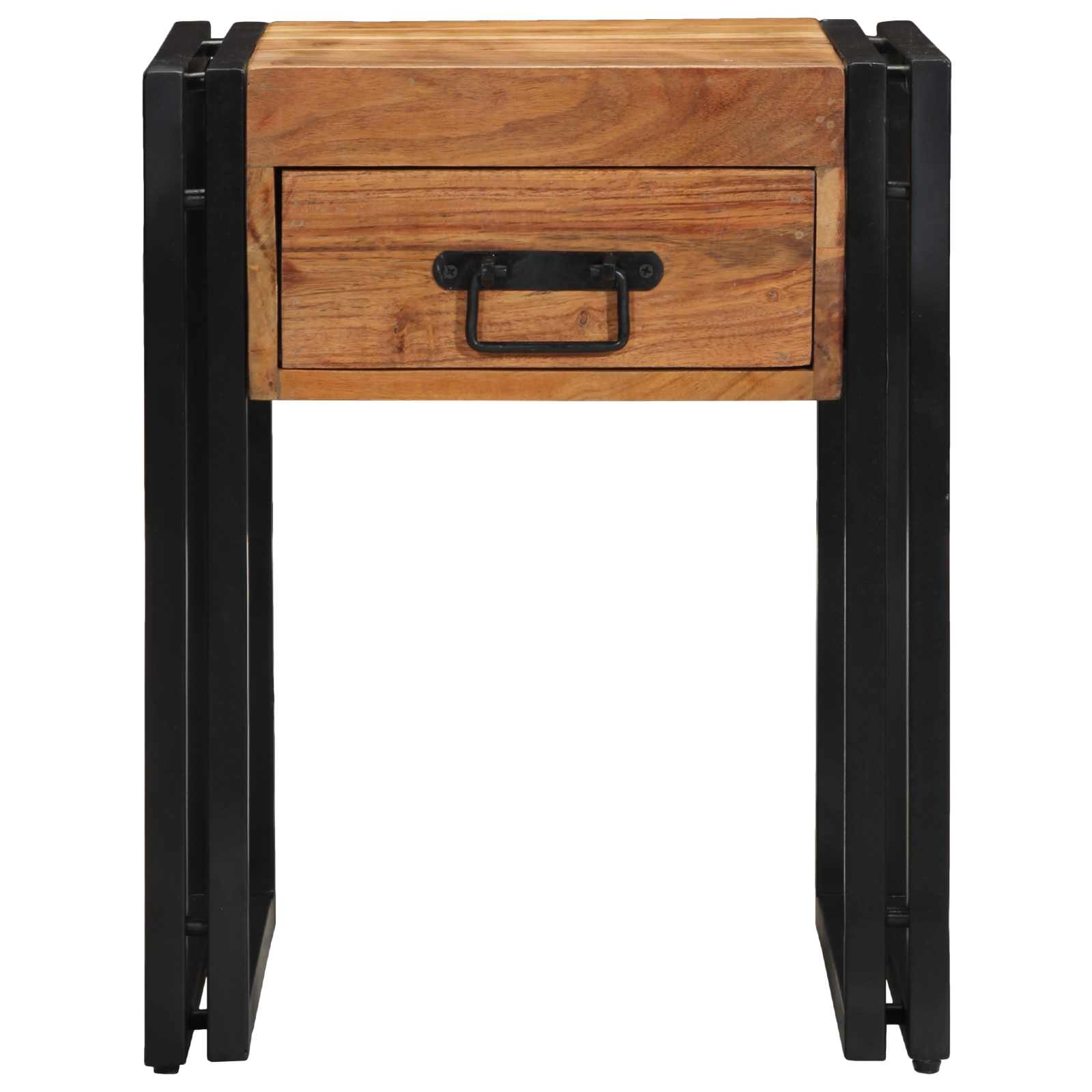 Beistelltisch mit Schubladen 40 x 40 x 50 cm Massivholz Mango