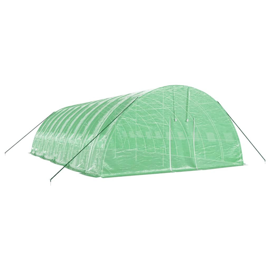 Gewächshaus mit Stahlrahmen Grün 24 m² 6x4x2,85 m