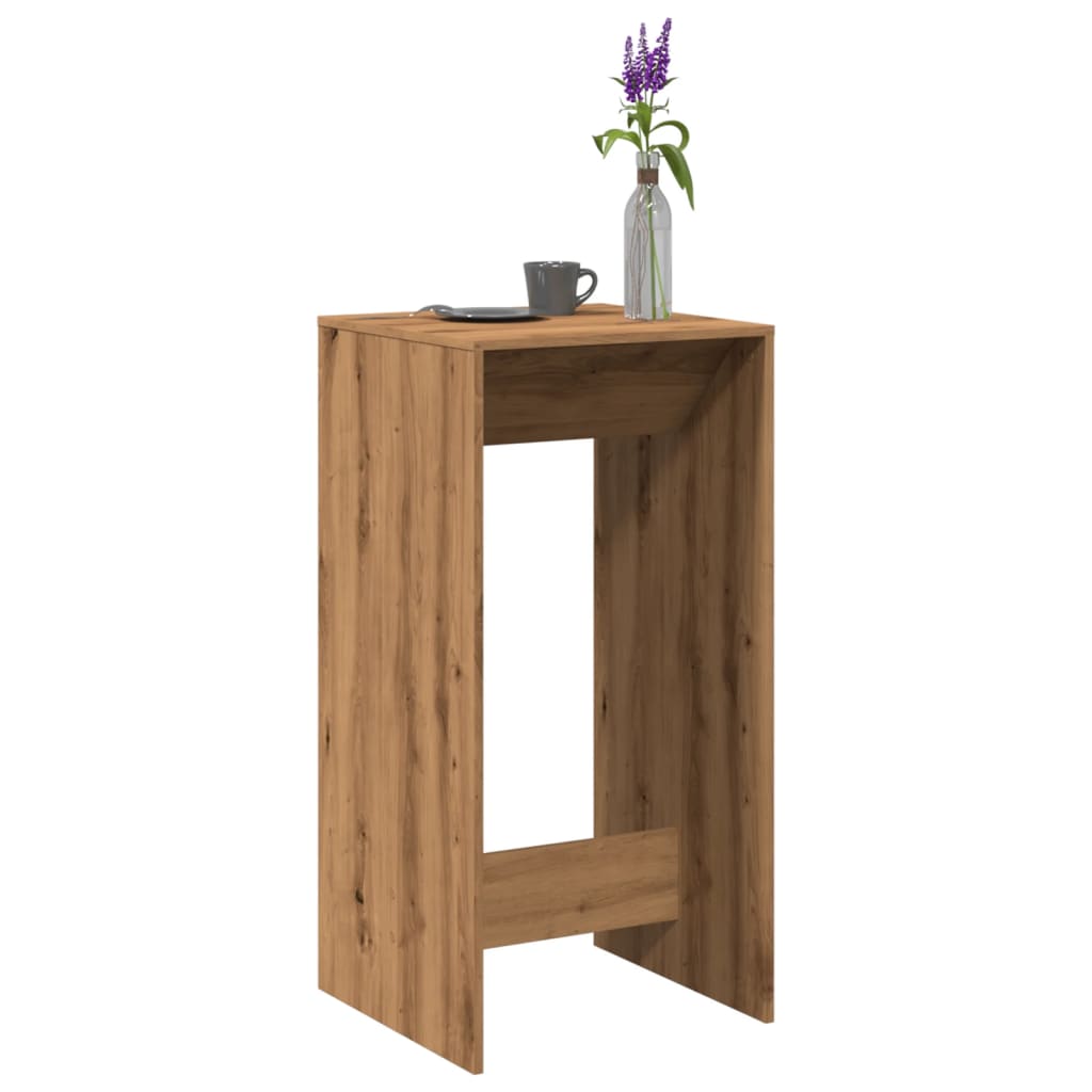 Bartisch Schwarz Eichen-Optik 102 x 50 x 103,5 cm Holzwerkstoff