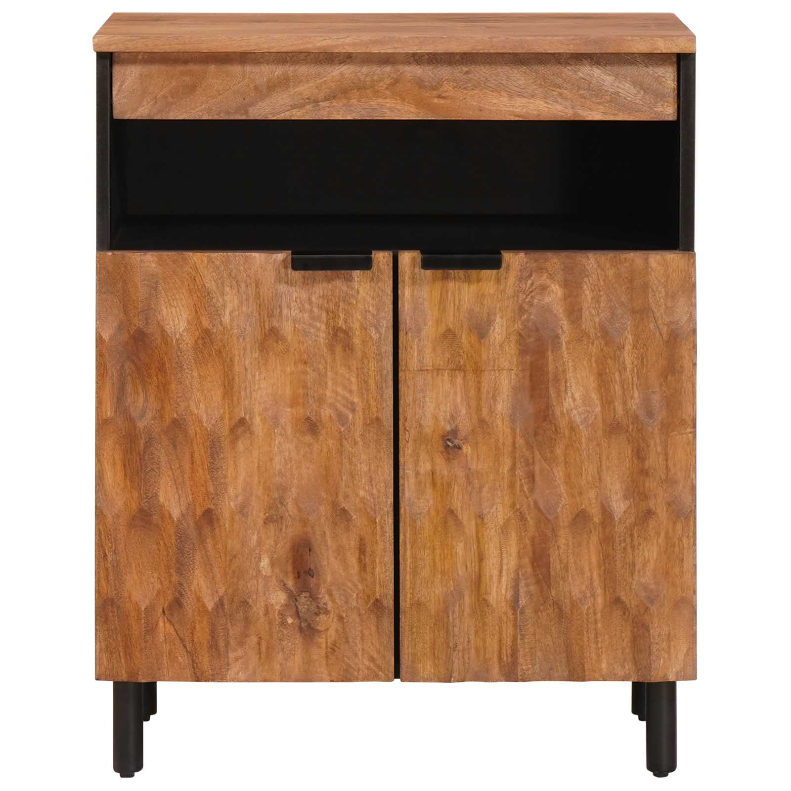 Sideboard mit Tür Weiße gewaschene Oberfläche 60 x 33 x 75 cm