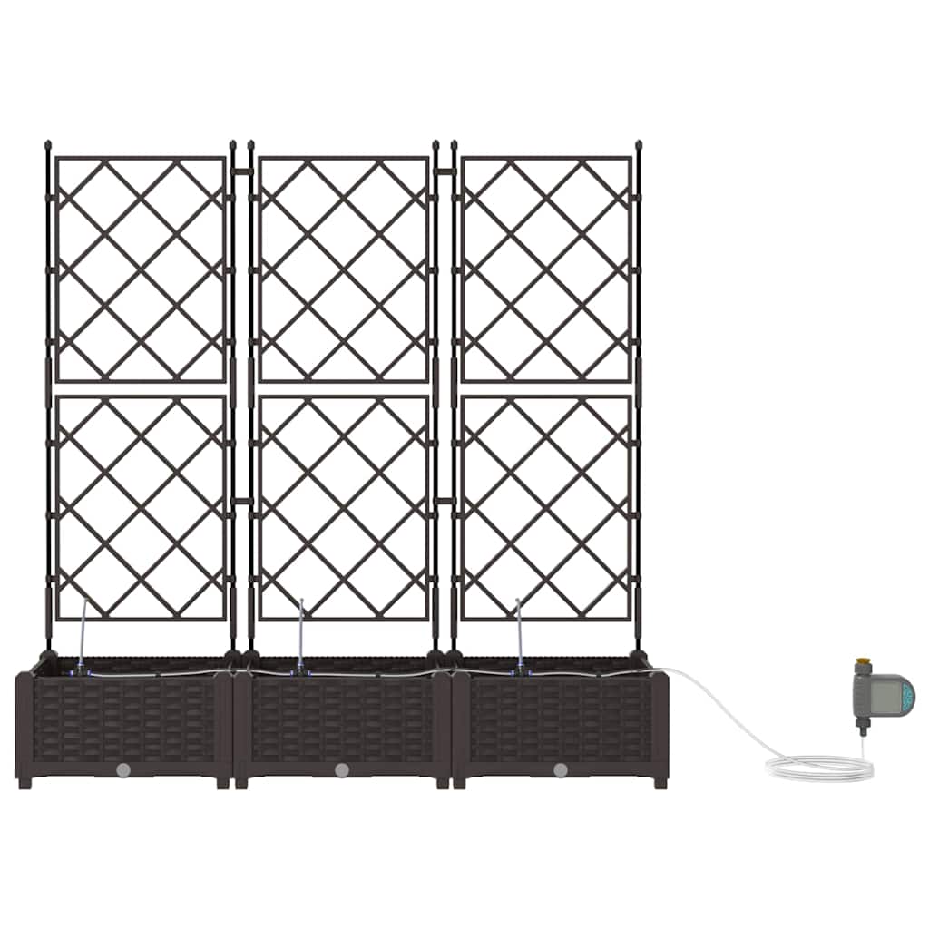 Garten-Pflanzgefäß 4 Stk. Braun 160 x 40 x 22 cm PP