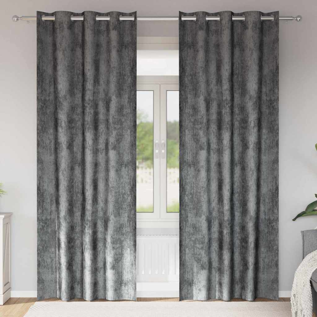 Samtvorhänge mit Vorhängen 2 pcs Weinrot 140 x 140 cm Samt