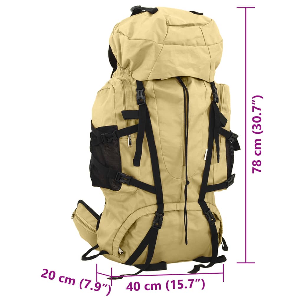 Wanderrucksack Schwarz 60 L Oxford-Gewebe