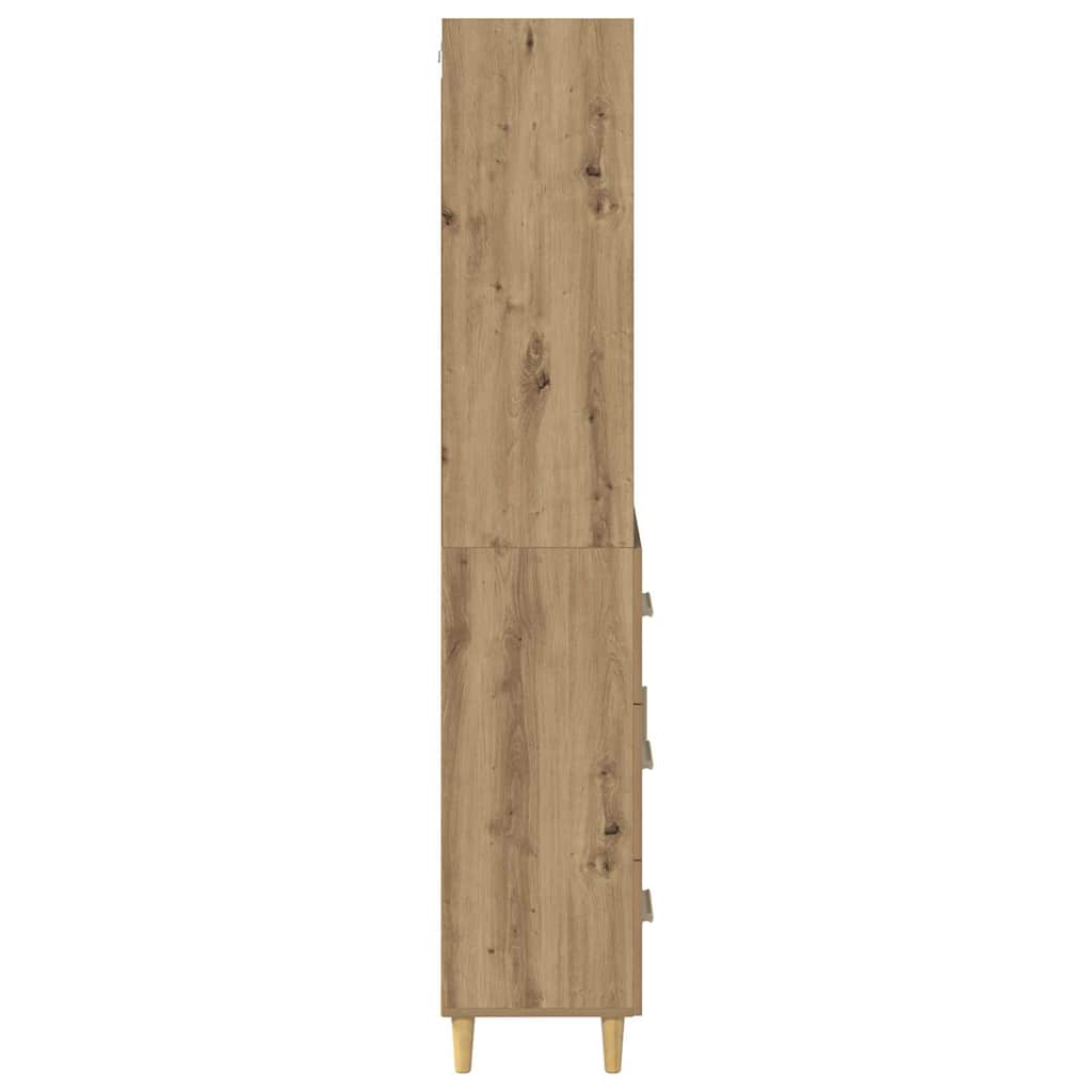 Highboard Altholz 69,5 x 32,5 x 180 cm Holzwerkstoff