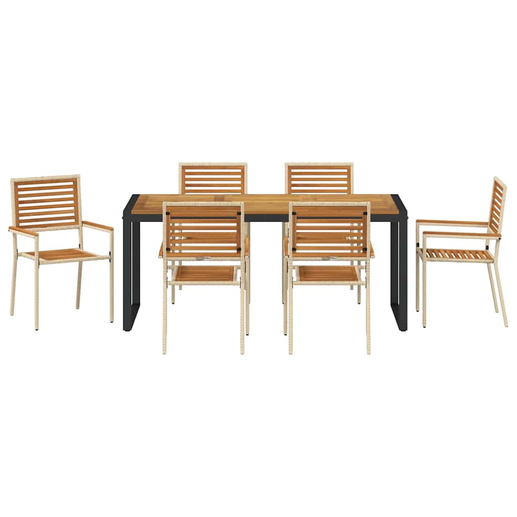 Garten Essgruppe 5 pcs Schwarz und Braun Poly-Rattan
