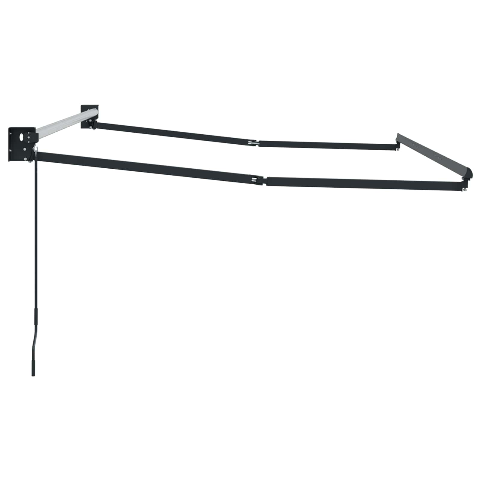Ausziehbarer Sonnenschirmrahmen Weiß 300 x 250 cm Aluminium