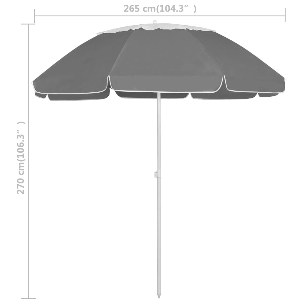 Sonnenschirm mit Stahlmast Sandfarbe 180 cm