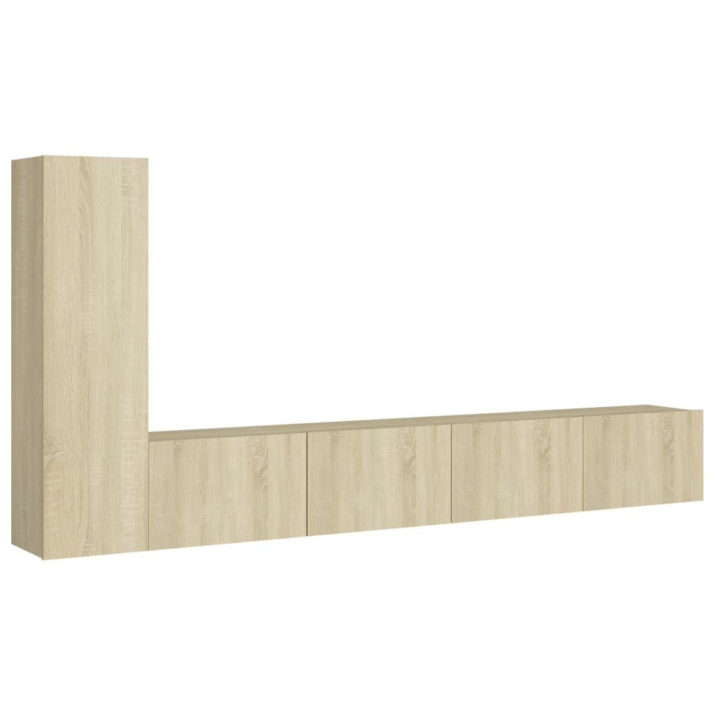 3-tlg. TV-Schrank-Set Weiß Holzwerkstoff