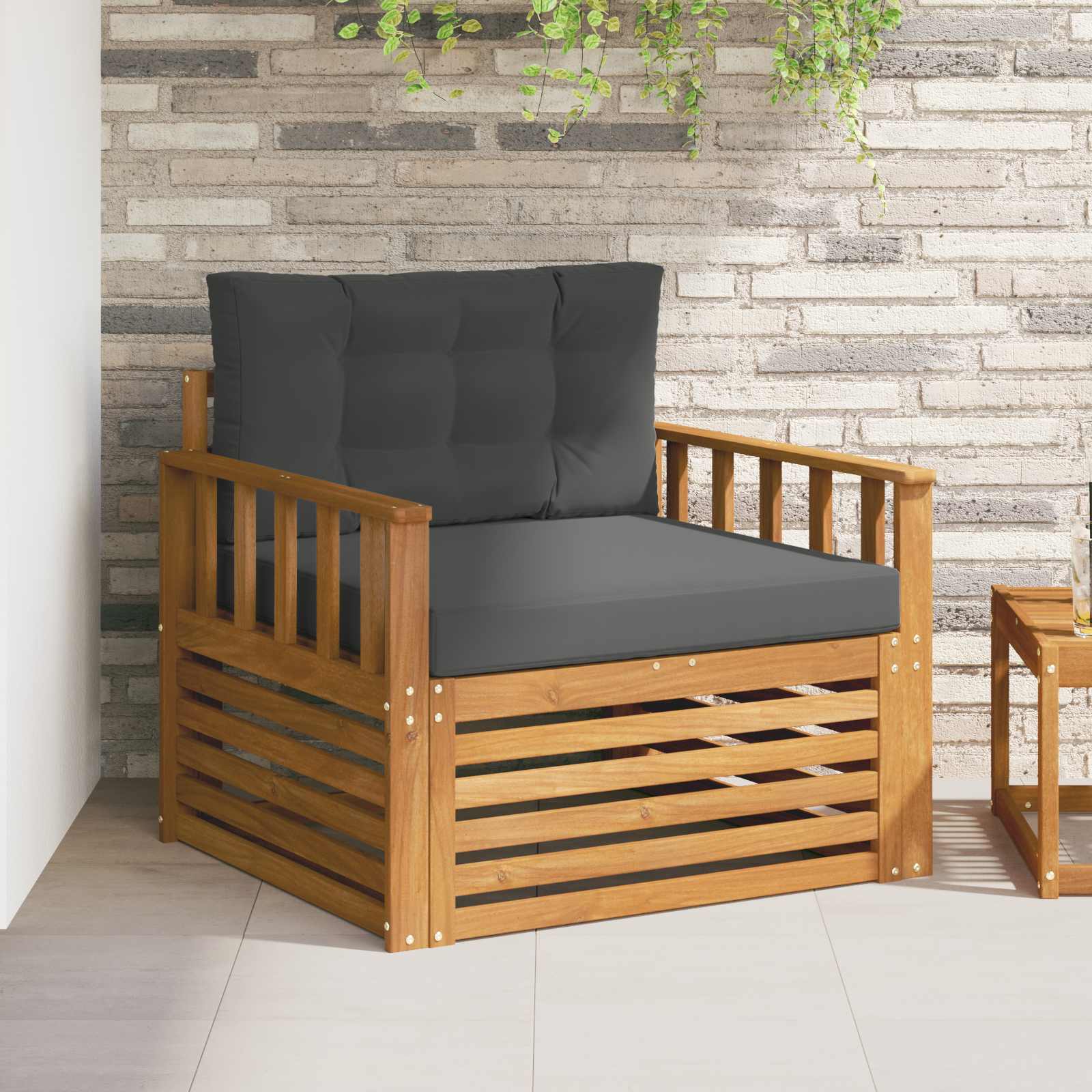 2 Stück Outdoor-Sofa Natur