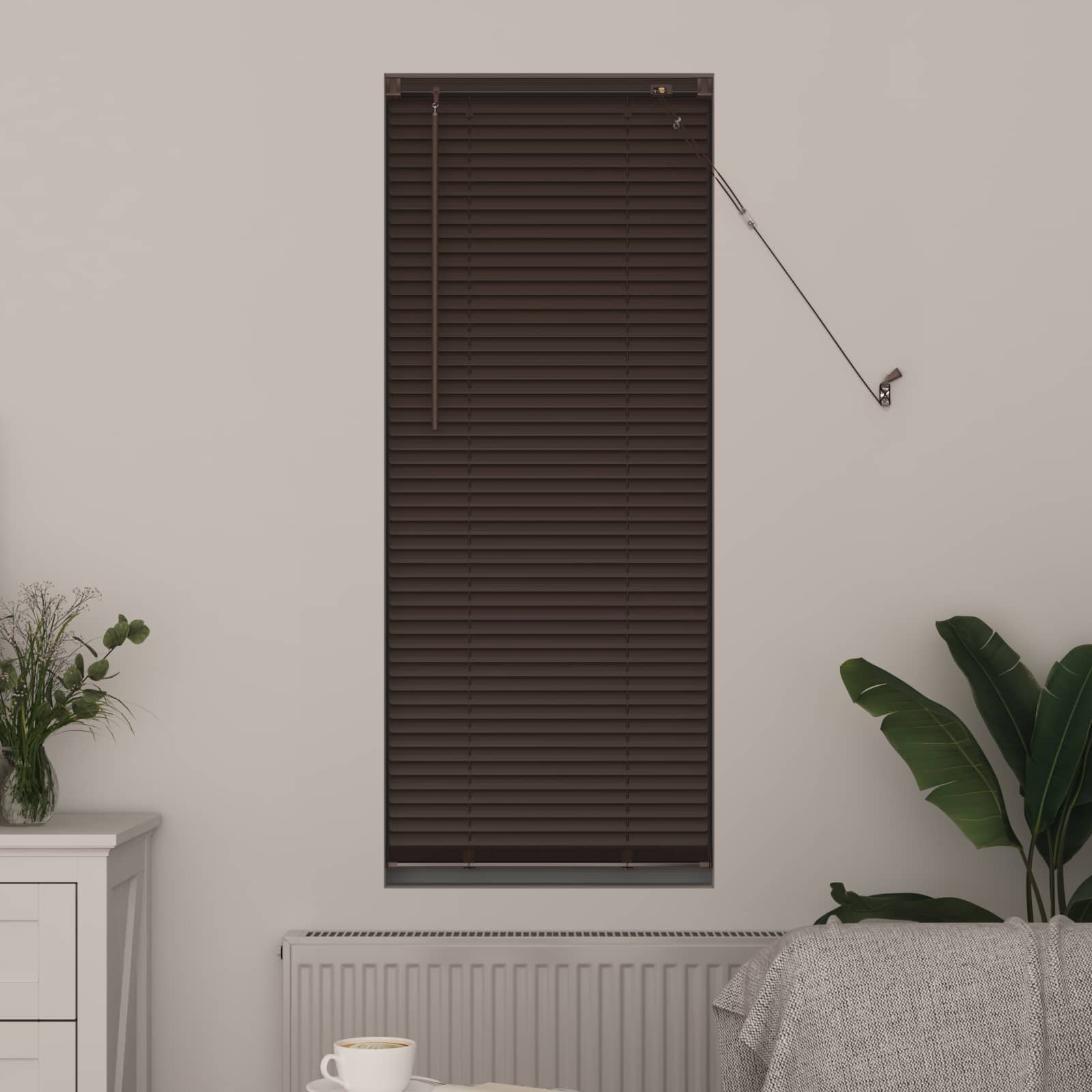 Jalousie Silber Grau 150 x 40 cm 25 mm PVC