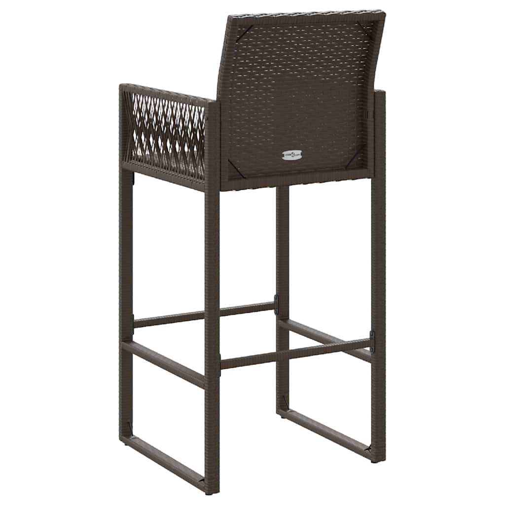 Garten-Barhocker 2 Stk. Schwarz Poly Rattan