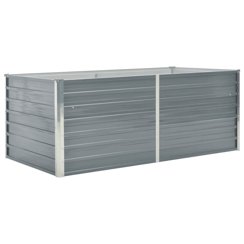 Hochbeet 160 x 80 x 77 cm Verzinkter Stahl Grau