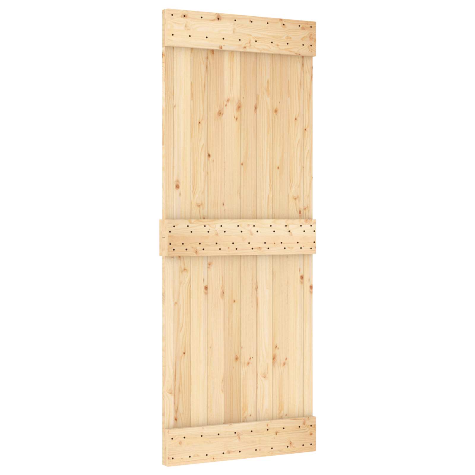 Schiebetür NARVIK Natürlich und Schwarz 70 x 210 cm (213,5 cm)