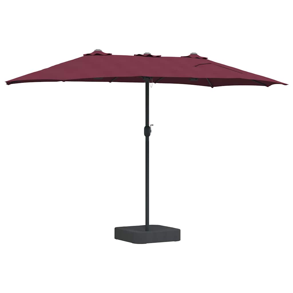 Garten-Sonnenschirm Sand 385 x 209 x 244 cm Polyester und Stahl