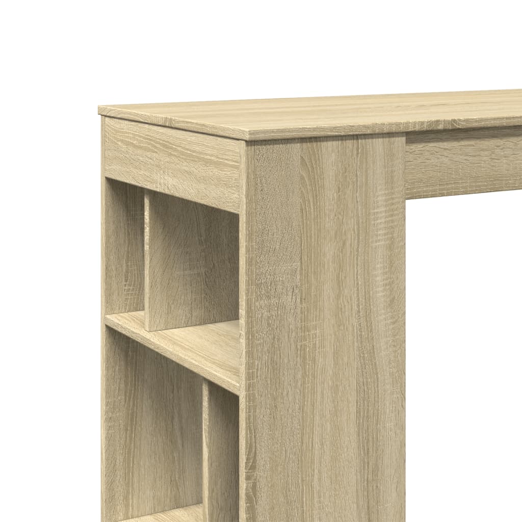 Bartisch Schwarz Eichen-Optik 102 x 50 x 103,5 cm Holzwerkstoff