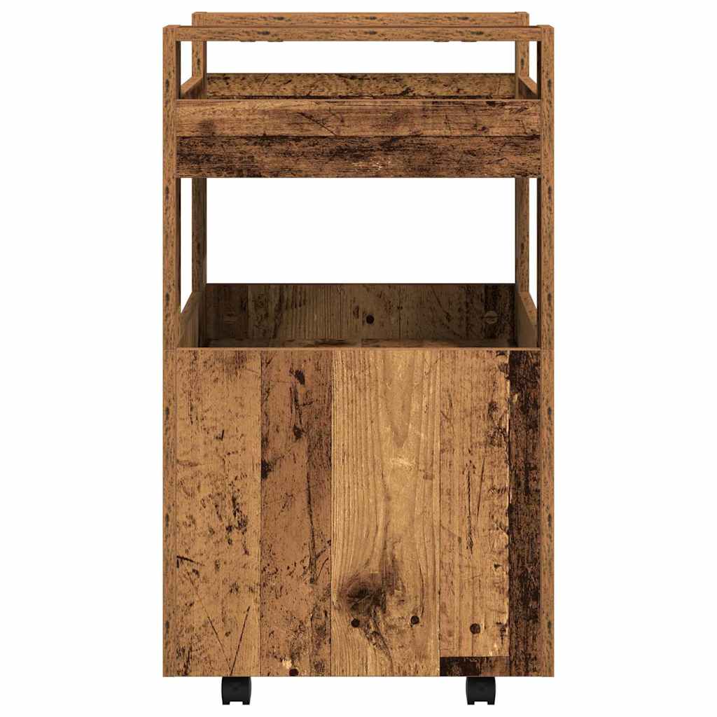 Küchenwagen Weiß 60x45x80 cm Holzwerkstoff